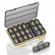 Acedada Weekly Pill Organizer 3 Times A Day, Large 7 Day Pill Box 3X A Day, Portable Medicine Container with 21 Compartments, Daily Travel Pill Case for Vitamins Supplements Fish Oils, Black